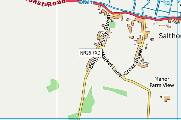 NR25 7XD map - OS VectorMap District (Ordnance Survey) NR25 7XD map - OS VectorMap District (Ordnance Survey)