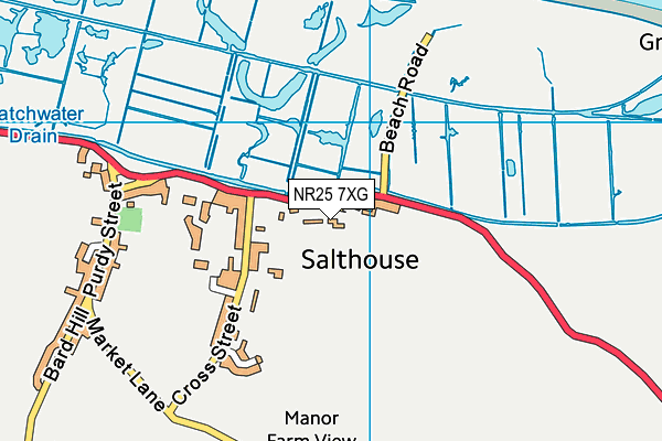 NR25 7XG map - OS VectorMap District (Ordnance Survey)