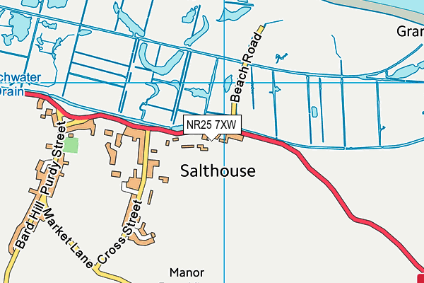NR25 7XW map - OS VectorMap District (Ordnance Survey) NR25 7XW map - OS VectorMap District (Ordnance Survey)