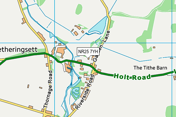 NR25 7YH map - OS VectorMap District (Ordnance Survey)