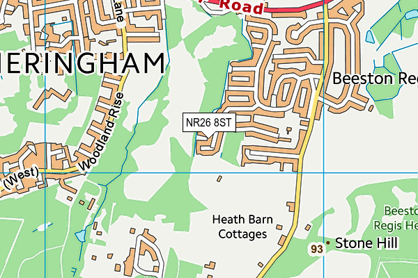 NR26 8ST map - OS VectorMap District (Ordnance Survey)