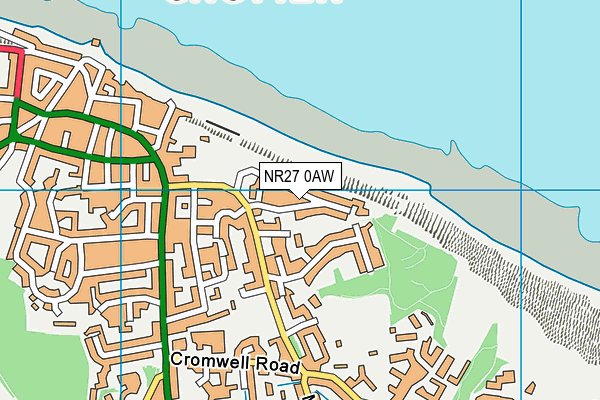 NR27 0AW map - OS VectorMap District (Ordnance Survey)