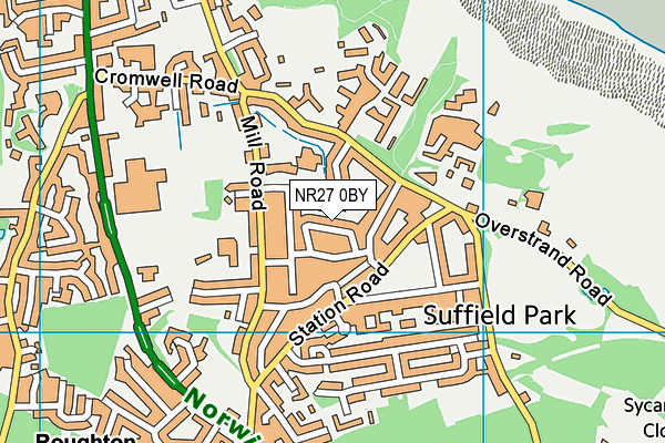 NR27 0BY map - OS VectorMap District (Ordnance Survey)