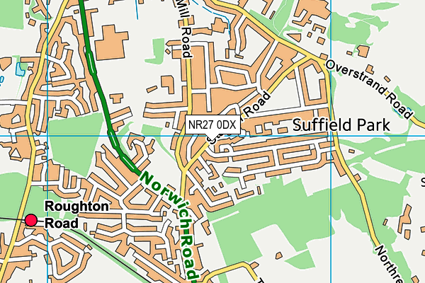 NR27 0DX map - OS VectorMap District (Ordnance Survey)