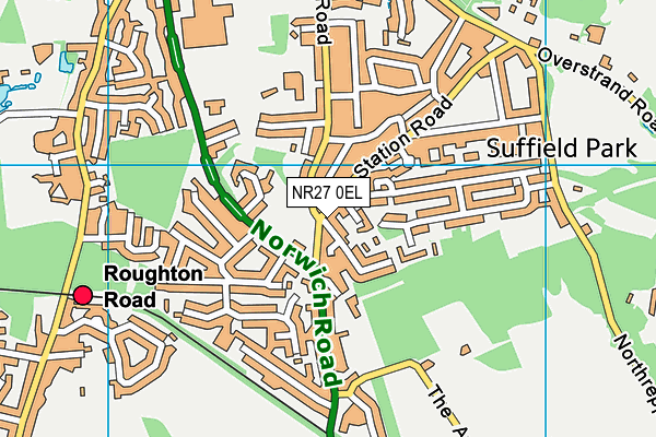 NR27 0EL map - OS VectorMap District (Ordnance Survey)
