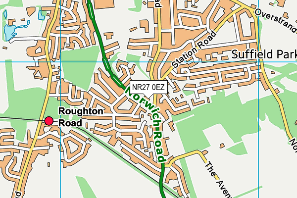NR27 0EZ map - OS VectorMap District (Ordnance Survey) NR27 0EZ map - OS VectorMap District (Ordnance Survey)