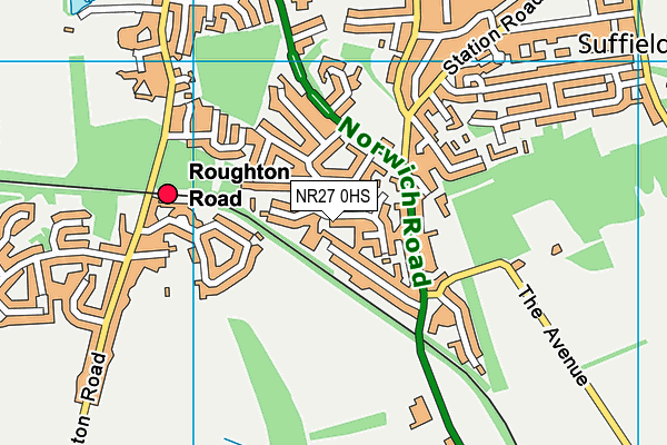 NR27 0HS map - OS VectorMap District (Ordnance Survey) NR27 0HS map - OS VectorMap District (Ordnance Survey)