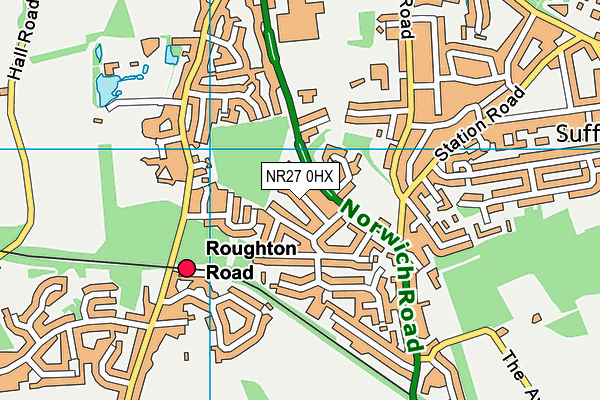 NR27 0HX map - OS VectorMap District (Ordnance Survey)