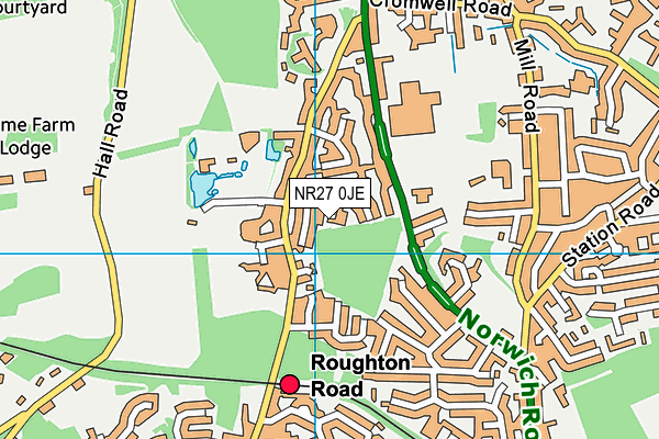 NR27 0JE map - OS VectorMap District (Ordnance Survey)