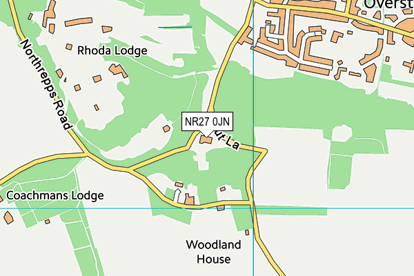NR27 0JN map - OS VectorMap District (Ordnance Survey)