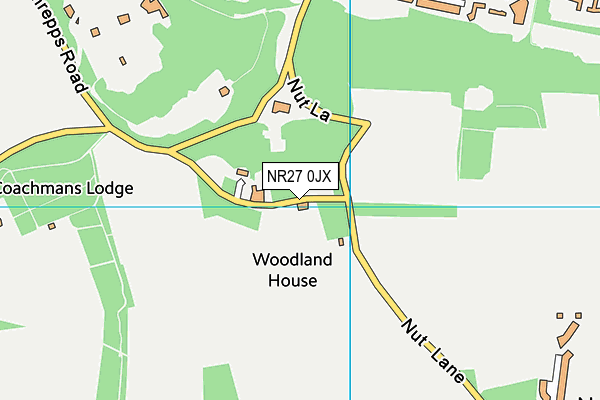 NR27 0JX map - OS VectorMap District (Ordnance Survey)