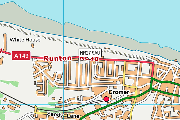 NR27 9AU map - OS VectorMap District (Ordnance Survey)