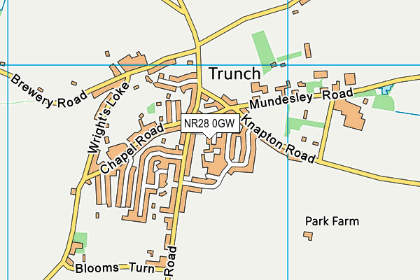 NR28 0GW map - OS VectorMap District (Ordnance Survey)