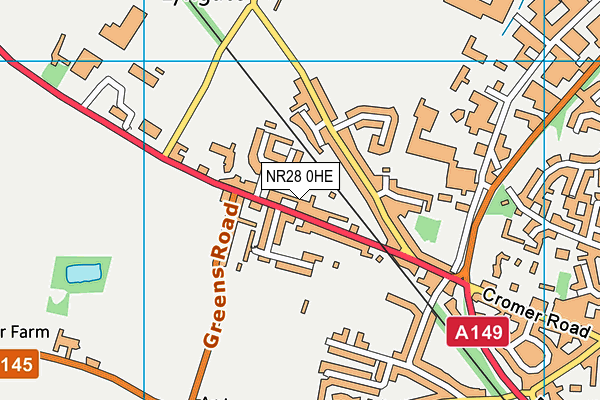NR28 0HE map - OS VectorMap District (Ordnance Survey) NR28 0HE map - OS VectorMap District (Ordnance Survey)