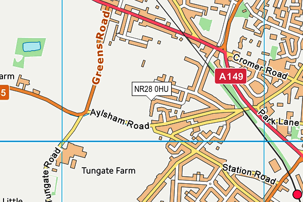 NR28 0HU map - OS VectorMap District (Ordnance Survey)
