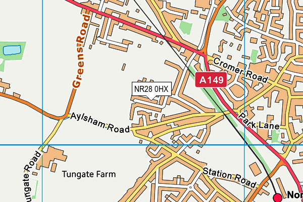 NR28 0HX map - OS VectorMap District (Ordnance Survey)