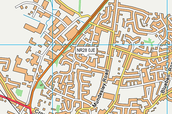 NR28 0JE map - OS VectorMap District (Ordnance Survey) NR28 0JE map - OS VectorMap District (Ordnance Survey)