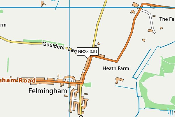 NR28 0JU map - OS VectorMap District (Ordnance Survey)