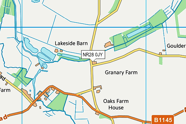 NR28 0JY map - OS VectorMap District (Ordnance Survey)
