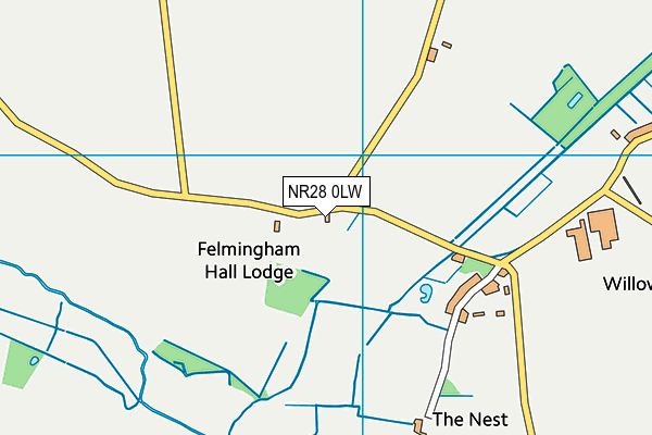 NR28 0LW map - OS VectorMap District (Ordnance Survey)