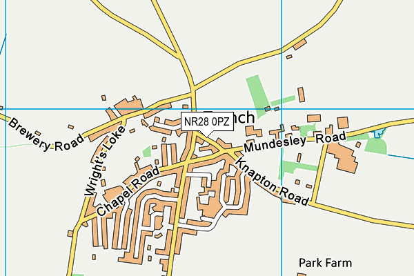 NR28 0PZ map - OS VectorMap District (Ordnance Survey) NR28 0PZ map - OS VectorMap District (Ordnance Survey)