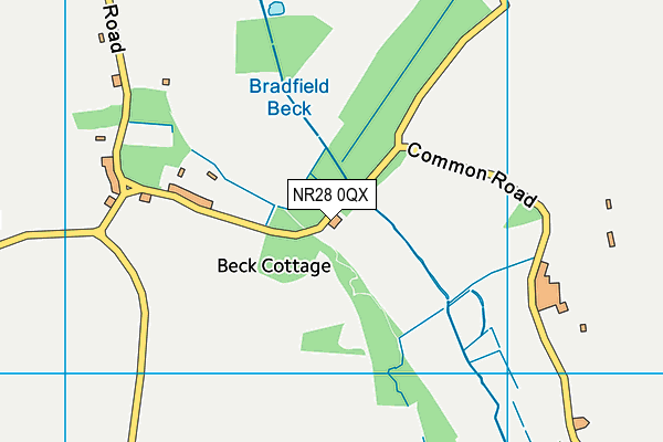 NR28 0QX map - OS VectorMap District (Ordnance Survey)