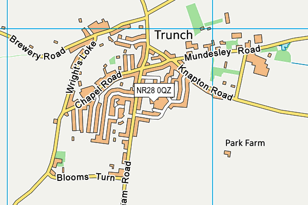 NR28 0QZ map - OS VectorMap District (Ordnance Survey)