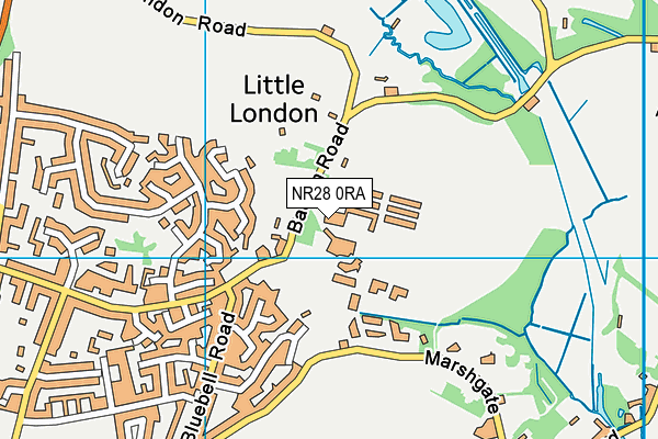 NR28 0RA map - OS VectorMap District (Ordnance Survey)