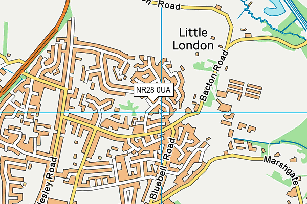 NR28 0UA map - OS VectorMap District (Ordnance Survey)