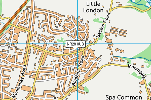 NR28 0UB map - OS VectorMap District (Ordnance Survey) NR28 0UB map - OS VectorMap District (Ordnance Survey)