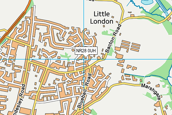 NR28 0UH map - OS VectorMap District (Ordnance Survey)