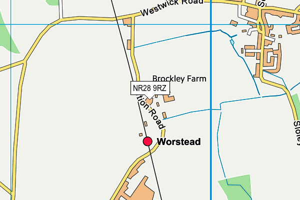 NR28 9RZ map - OS VectorMap District (Ordnance Survey)