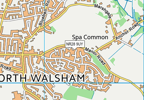 NR28 9UY map - OS VectorMap District (Ordnance Survey)