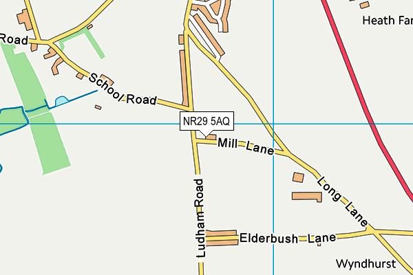 NR29 5AQ map - OS VectorMap District (Ordnance Survey)
