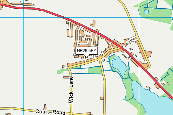 NR29 5EZ map - OS VectorMap District (Ordnance Survey) NR29 5EZ map - OS VectorMap District (Ordnance Survey)