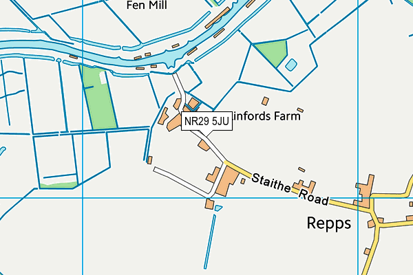 NR29 5JU map - OS VectorMap District (Ordnance Survey) NR29 5JU map - OS VectorMap District (Ordnance Survey)