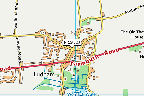 NR29 5QJ map - OS VectorMap District (Ordnance Survey) NR29 5QJ map - OS VectorMap District (Ordnance Survey)