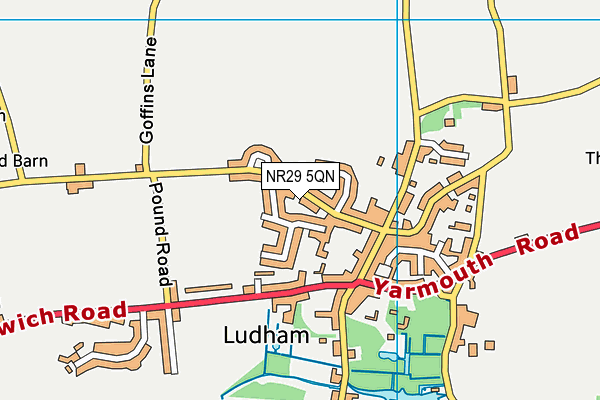 NR29 5QN map - OS VectorMap District (Ordnance Survey) NR29 5QN map - OS VectorMap District (Ordnance Survey)