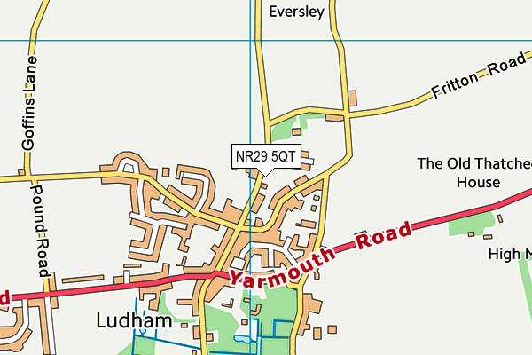 NR29 5QT map - OS VectorMap District (Ordnance Survey)