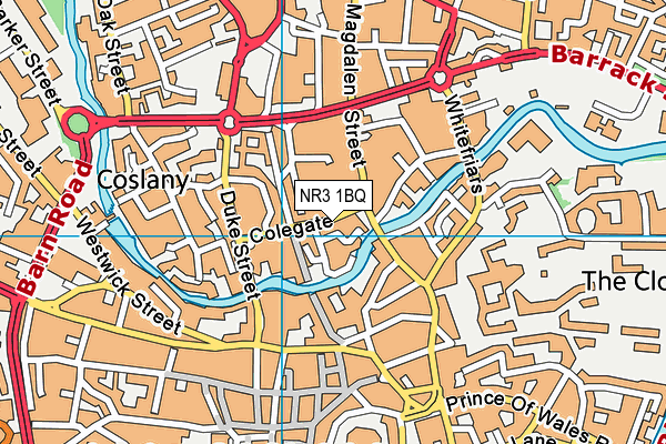 NR3 1BQ map - OS VectorMap District (Ordnance Survey)