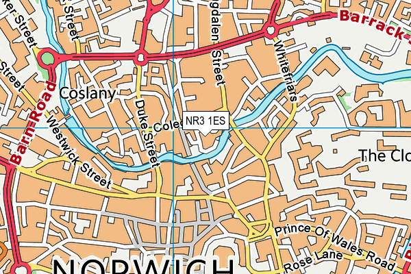 NR3 1ES map - OS VectorMap District (Ordnance Survey) NR3 1ES map - OS VectorMap District (Ordnance Survey)