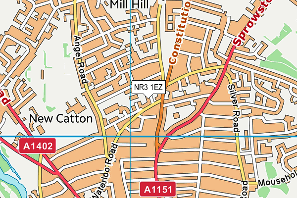 NR3 1EZ map - OS VectorMap District (Ordnance Survey) NR3 1EZ map - OS VectorMap District (Ordnance Survey)