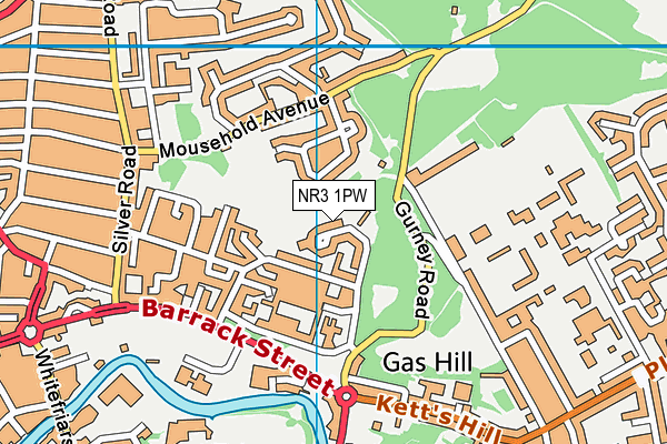 NR3 1PW map - OS VectorMap District (Ordnance Survey)