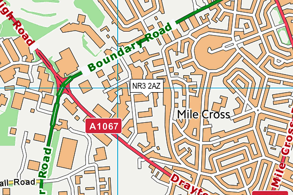 NR3 2AZ map - OS VectorMap District (Ordnance Survey) NR3 2AZ map - OS VectorMap District (Ordnance Survey)
