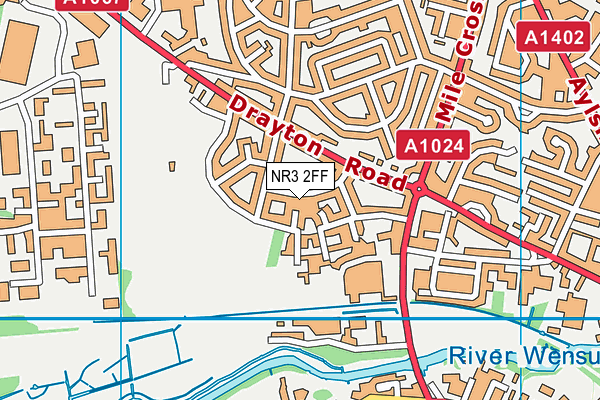 NR3 2FF map - OS VectorMap District (Ordnance Survey) NR3 2FF map - OS VectorMap District (Ordnance Survey)