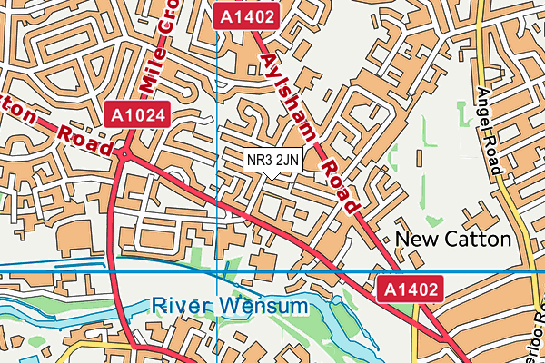 NR3 2JN map - OS VectorMap District (Ordnance Survey) NR3 2JN map - OS VectorMap District (Ordnance Survey)