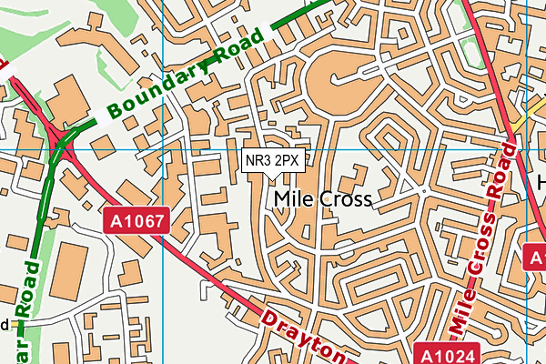 NR3 2PX map - OS VectorMap District (Ordnance Survey) NR3 2PX map - OS VectorMap District (Ordnance Survey)