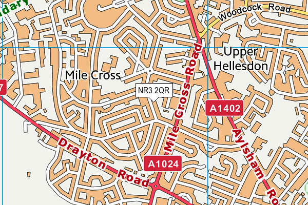 NR3 2QR map - OS VectorMap District (Ordnance Survey) NR3 2QR map - OS VectorMap District (Ordnance Survey)