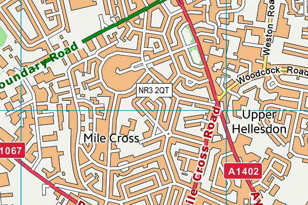 NR3 2QT map - OS VectorMap District (Ordnance Survey)
