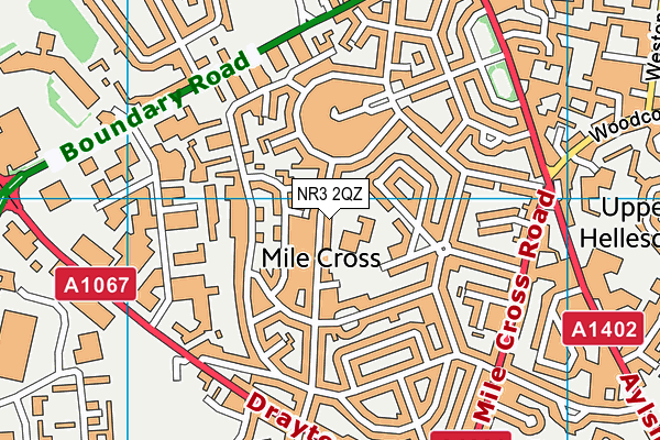 NR3 2QZ map - OS VectorMap District (Ordnance Survey) NR3 2QZ map - OS VectorMap District (Ordnance Survey)